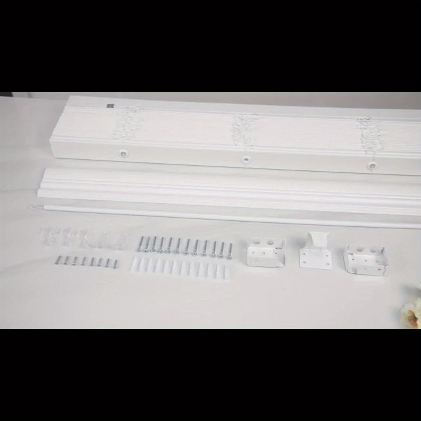 2 Inch Cordless Room Darkening Faux Wood Blind White, Inside or Outside Mount