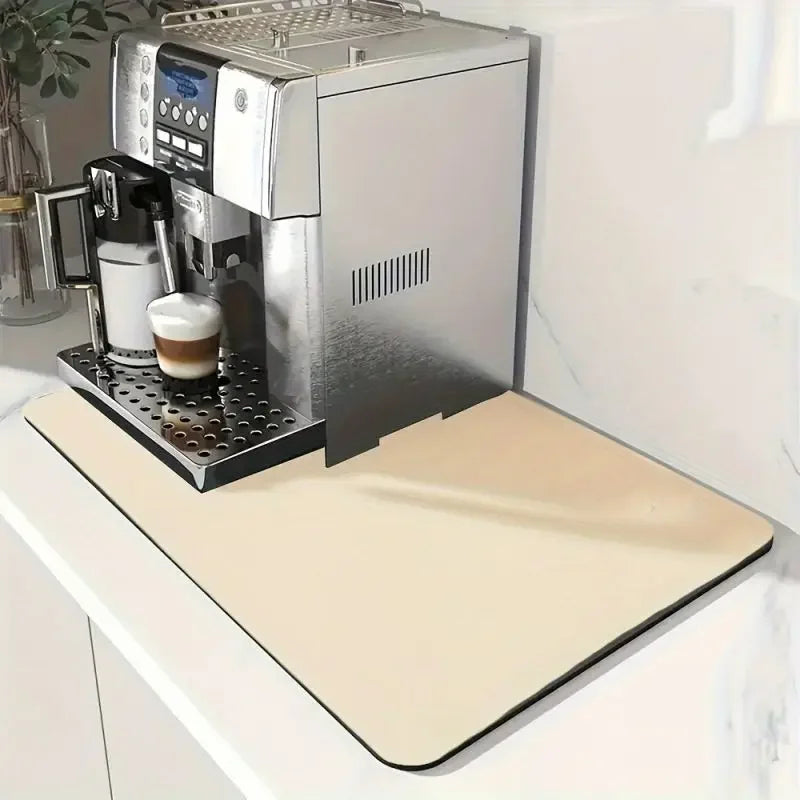 VIKAMA Pure Color Drying Dish Absorbent Dishware Kitchen Mat Coffee Machine Table Diatomaceous Earth Drainage Non-slip Carpet