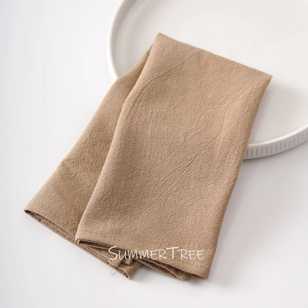 20pcs Cloth Napkins 40x40cm 100% Cotton Delicate Napkin for Rustic Dinner for Home Thanksgiving Wedding Party Table Decorations