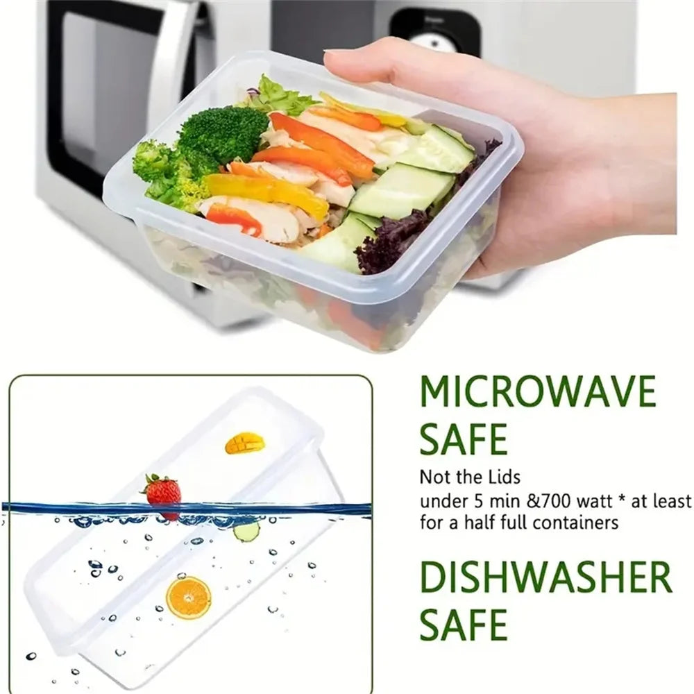 12pcs-set Food Airtight containers Lunch Boxes Set, Microwave safe BPA Free Food Grade PP Plastic Container