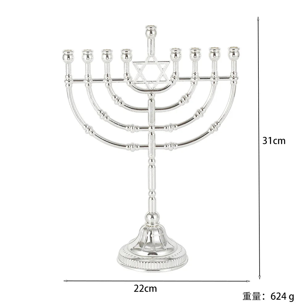 Ner Mitzvah Hanukkah Menorah Candle Holder Desktop Decoration Home Decor