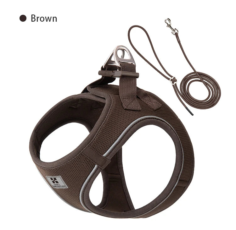 SMALL COMBINATION Small Dog Harness Leash Set Soft Reflective for Puppy Cat Harness Pet Vest Chihuaahua Sausage Outdoor Walking