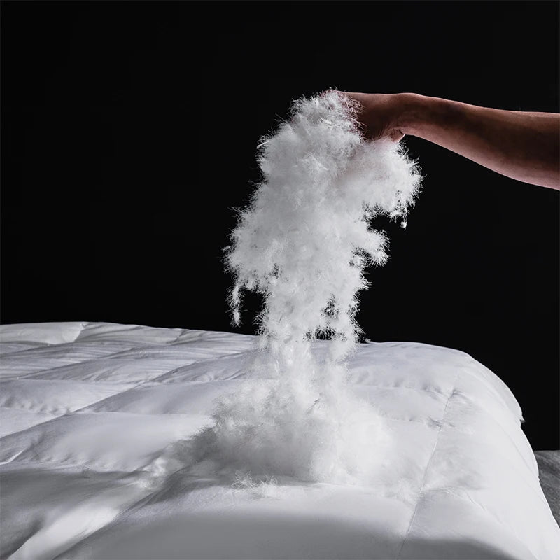 High Density Cotton Cover Silk Goose Down Quilt Zip Design Single Person Home Sleep Quilt