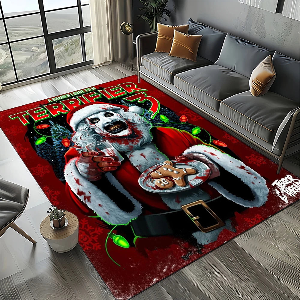 27 Style Terrifier Horror Movie Halloween Gift Area Rug Carpet for Living Room Bedroom Home Decor,kids Non-slip for Sofa Doormat