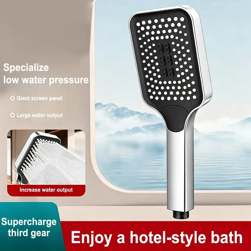Adjustable 3-Mode High Pressure Shower Head Large Flow Water Saving Rainfall Mixer Head Bathroom Accessory