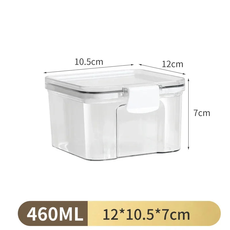 Large Capacity Sealed Jars Transparent Waterproof Kitchen Storage for Candy Dried Grains with Lid Fridge Airtight Storage Tank