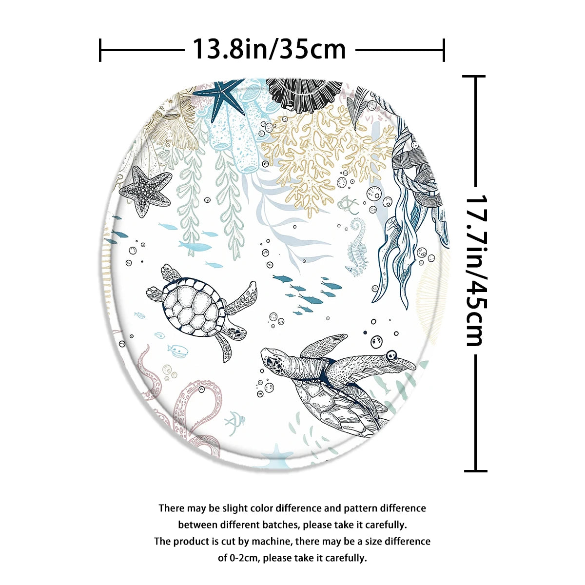 4 Pcs/Set Sea Turtle & Coral Shower Curtain Bathroom Set, Coastal Nautical Print Waterproof Mildew Resistant Fabric, Family Bathroom Decor, Minimalist Ocean Style Bath Mat Set, Fits Apartment, Guest Bathroom, Home Use, Includ