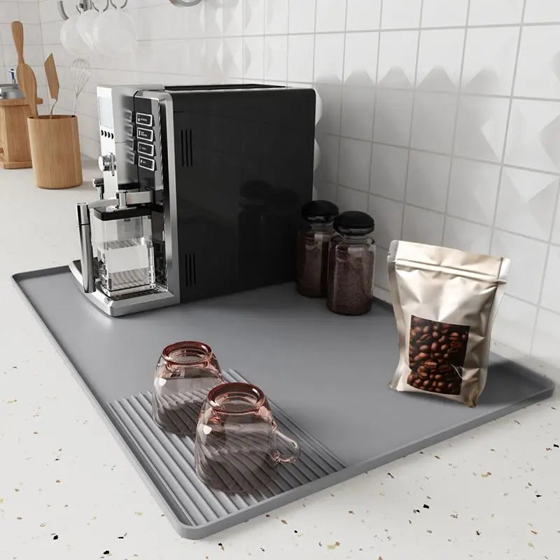 Silicone Coffee Mat Tamper Pad Heat Resistant Coffee Countertop Protector Anti-spill Under Coffee Maker Espresso Machine Pad