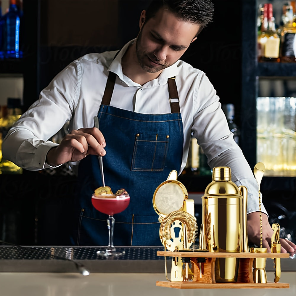 Golden Whiskey Bartender Set
