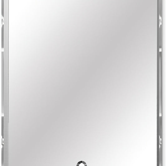 1-Gang Jumbo Mirror Wall Plate Compatible for Rocker Style Light Switches & GFCI Outlets - Peel & Stick Adhesive Acrylic Mirror Plate, Reflective (5.25” x 3.4”) - DIY Installation, Modern Electrical Outlet