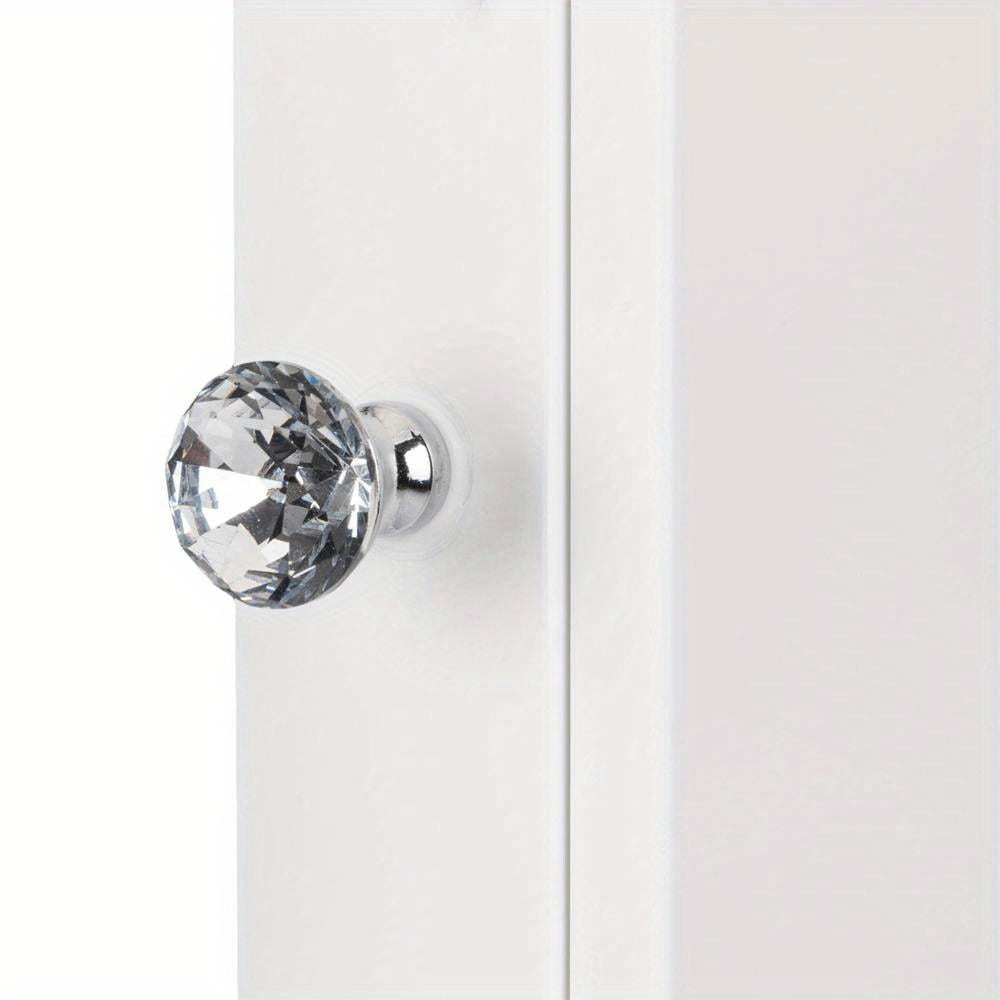 White 2-Door Adjustable Shelf Medicine Cabinet Organizer - Wall Mounted Bathroom Storage Cabinet for Kitchen Laundry Room Hotels