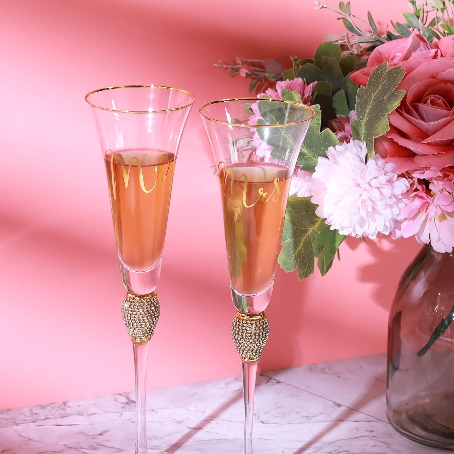 4pcs Wedding Toasting Flutes And Cake Server Set Wedding Reception Supplies Champagne Glasses Cake Knife Pie Server