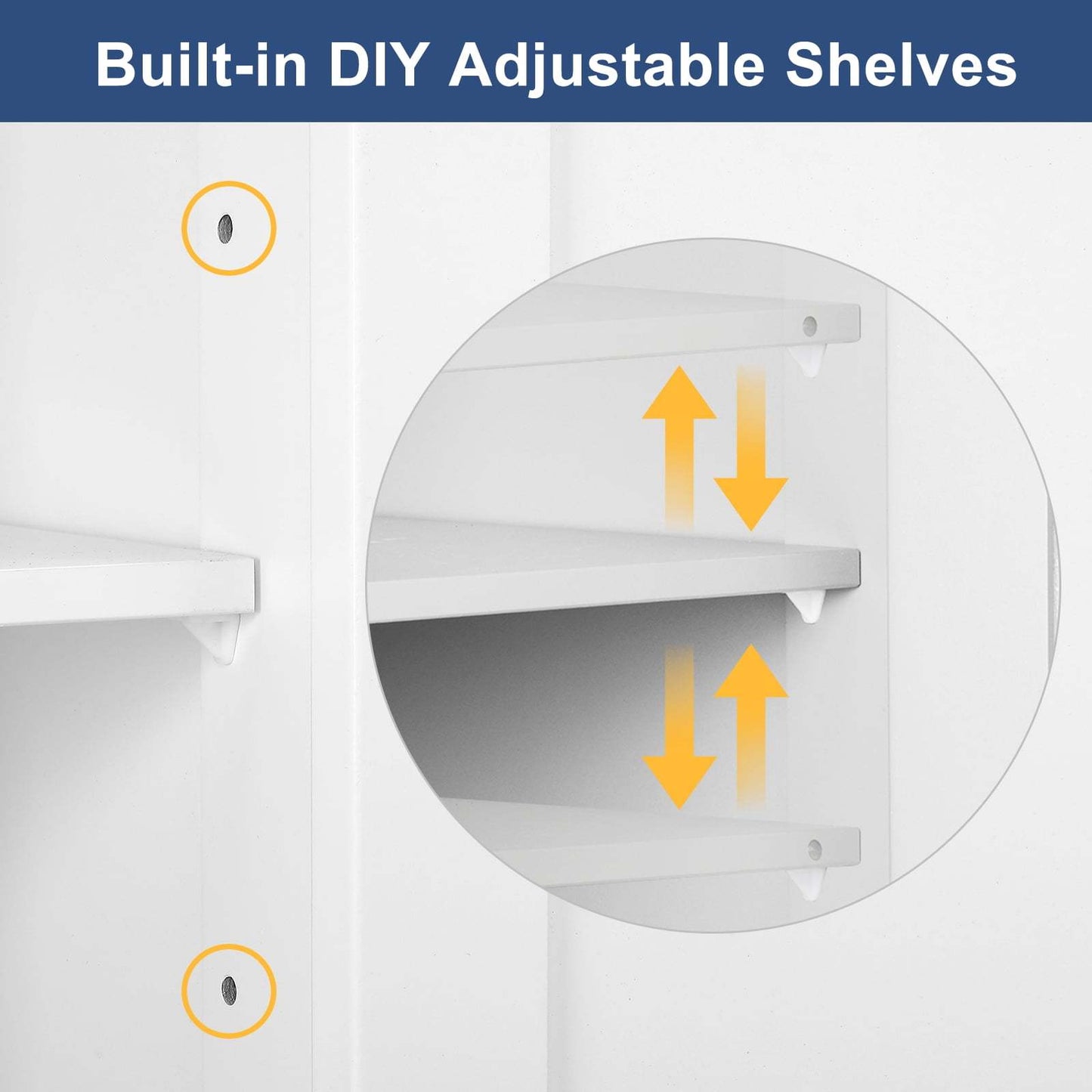 Modern White Metal Bathroom Floor Cabinet with 4-Drawer Storage & Door Cupboard - Space-Saving Vertical Organizer, Moisture-Resistant Design, Golden-Toned Hardware, Compact Modern Bathroom Storage Cabinet for Small Bathrooms,