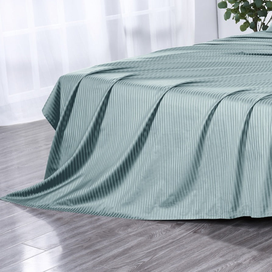 1000 Thread Count Egyptian Cotton Damask Stripe Sheet Set - Long-Lasting Quality, Durable, and Breathability for Premium Sleep