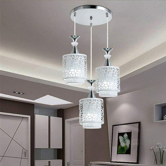 Contemporary Three-Headed Round LED Pendant Lamp for Dining Areas, Ideal for Home Decor.
