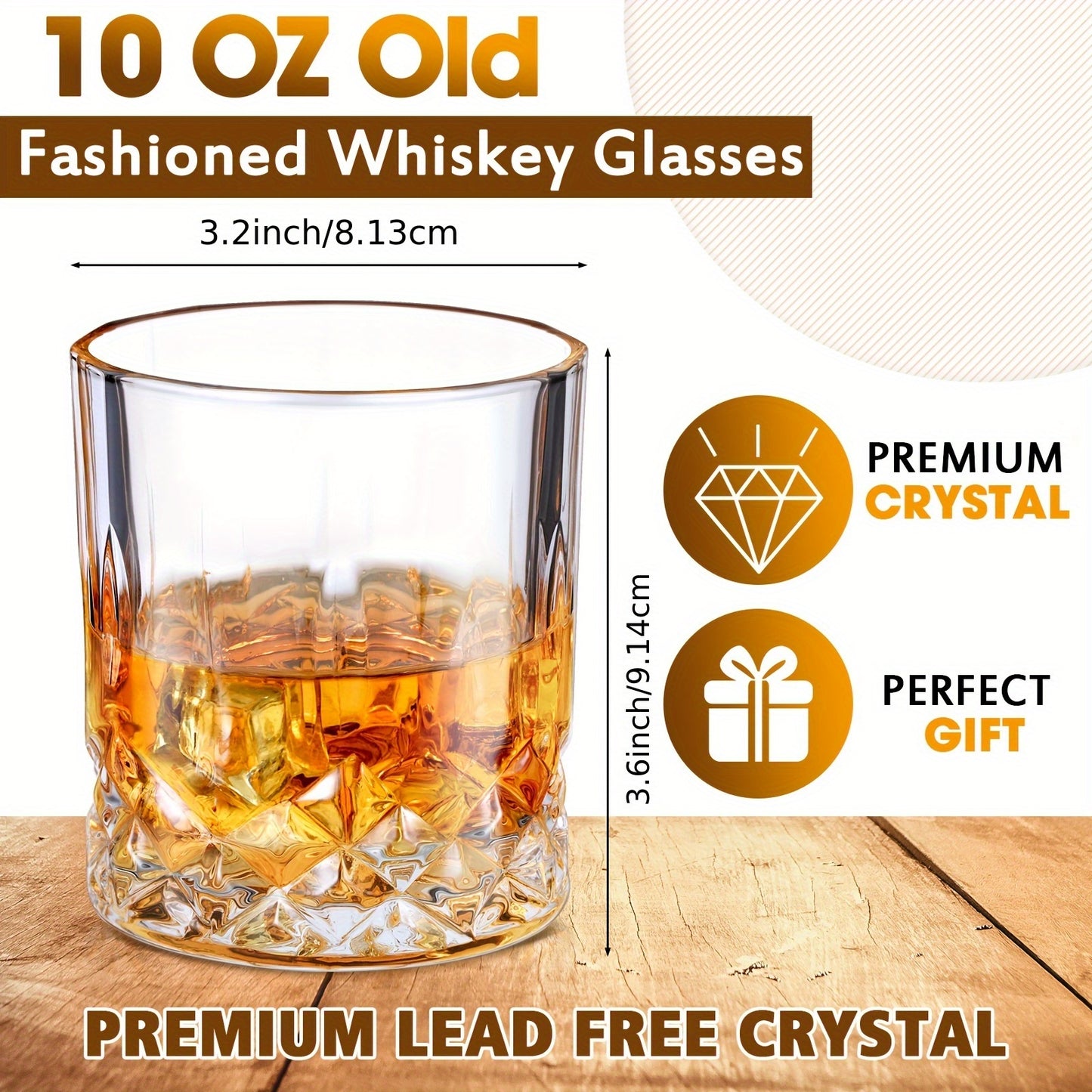 12pcs Old Fashioned Whiskey Glasses Bourbon Glass Cocktail Glasses Rocks Glasses For Whiskey Bourbon Liquor And Cocktail Drinks Gift For Men Women Home Bar