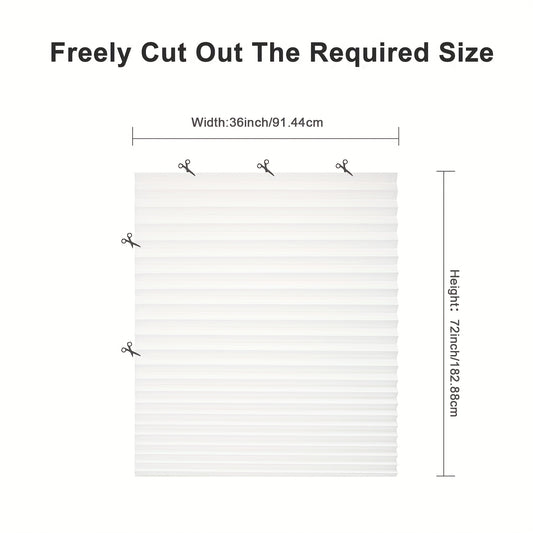 [Cordless Window Paper] 6pcs Cordless Punch-Free Window Paper | Temporary Shadows, Any Size Cut at Will, Suitable for Indoor Windows, Offices, Bedrooms, Bathrooms & Living Rooms