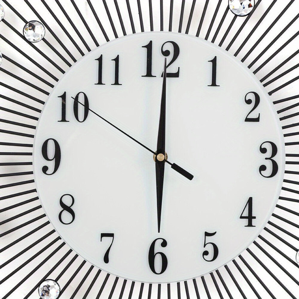 3D Peacock Feather Design Wall Clock | 23.62" Round Glass Mirror Surface | Non-Fading Metal Frame | Quartz Movement | Elegant Home Decor for Living Room