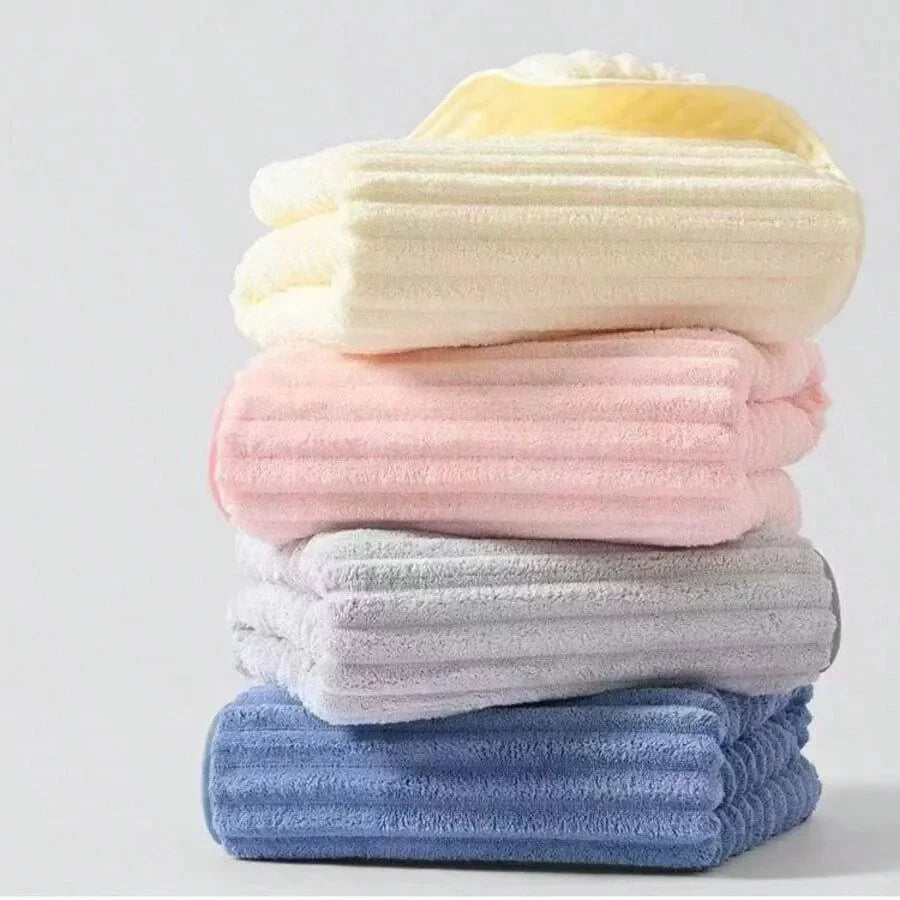 4pcs  Design Towel Set, Size: 13.7inch*29.5inch, Soft & Super Absorbent Quick Dry, Rayon Knitted Fabric, Bath Towel & Face Towel