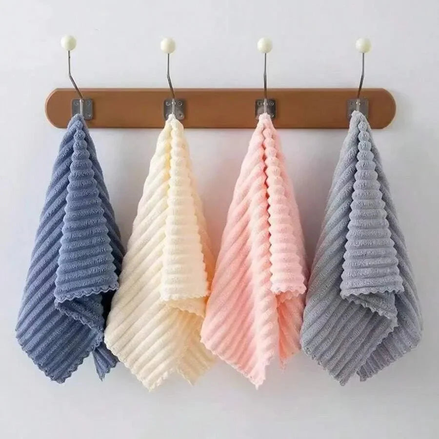 4pcs  Design Towel Set, Size: 13.7inch*29.5inch, Soft & Super Absorbent Quick Dry, Rayon Knitted Fabric, Bath Towel & Face Towel