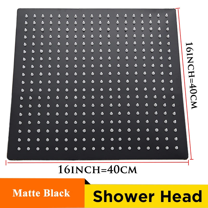 Wholesale And Retail 40cm * 40cm Rainfall Shower Head 16 Inch Ceiling Rain Shower Rain Shower Head 16 Inch