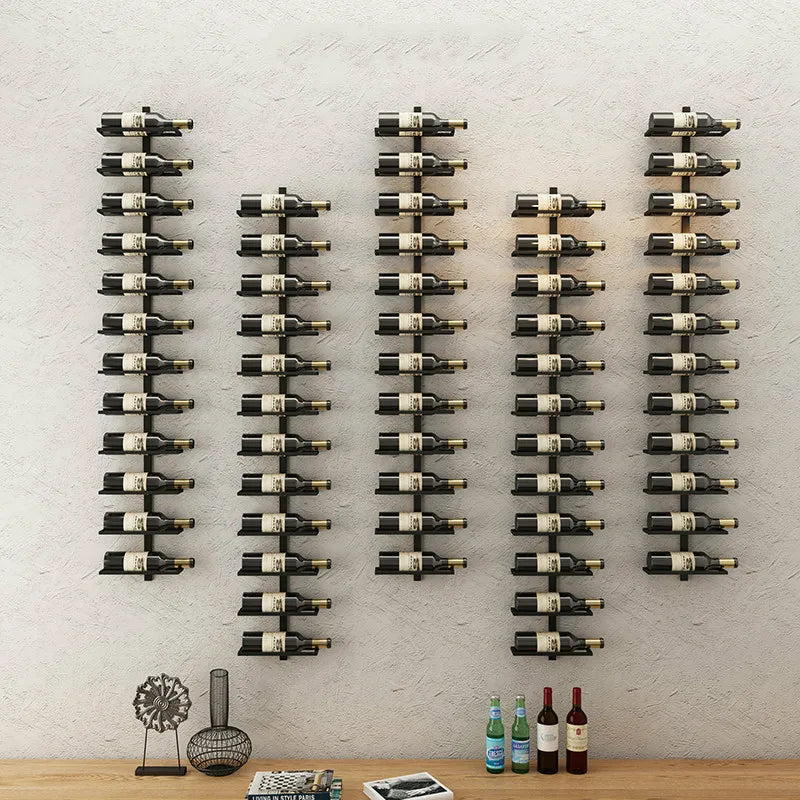 Wine Racks Iron Creative Wine Holder Household Wall Mount Champagne Bottle Shelf Whisky Wine Rack Home Christmas Decoration