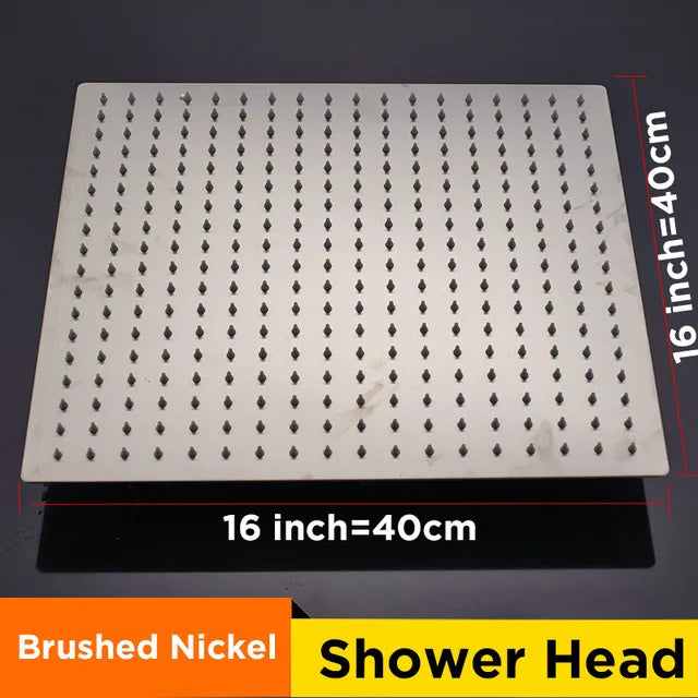 Wholesale And Retail 40cm * 40cm Rainfall Shower Head 16 Inch Ceiling Rain Shower Rain Shower Head 16 Inch