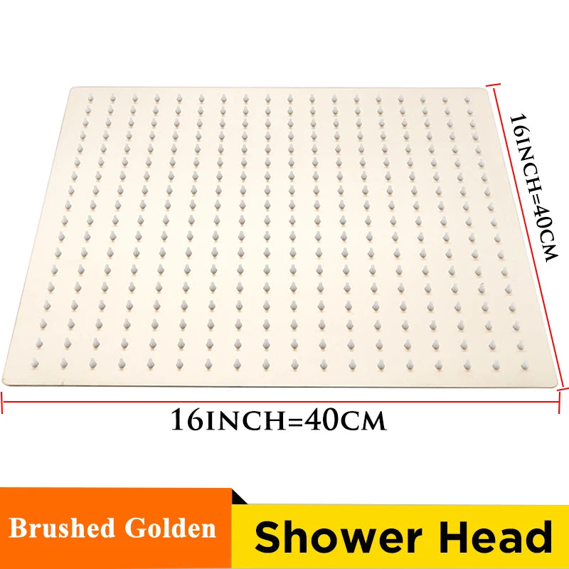 Wholesale And Retail 40cm * 40cm Rainfall Shower Head 16 Inch Ceiling Rain Shower Rain Shower Head 16 Inch