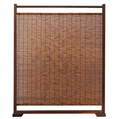 Chinese Style Natural Reed Folding Wood Room Screens Partition Porch Outdoor Divider for Hotel Coffee/Tea Room Decoration