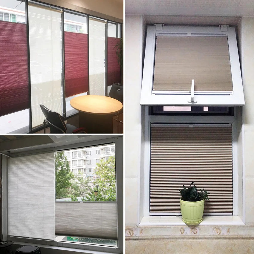 Modern Motorized Window Shades Half/Full Blackout Cellular Honeycomb Blinds Shades Home Decor For Living Room Customize Curtains