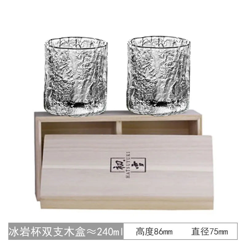 Whiskey Glasses 8oz Old Fashioned Cups Cocktail Rocks Glasses with Coasters and Luxury Box Crystal Tumblers for Scotch, Bourbon