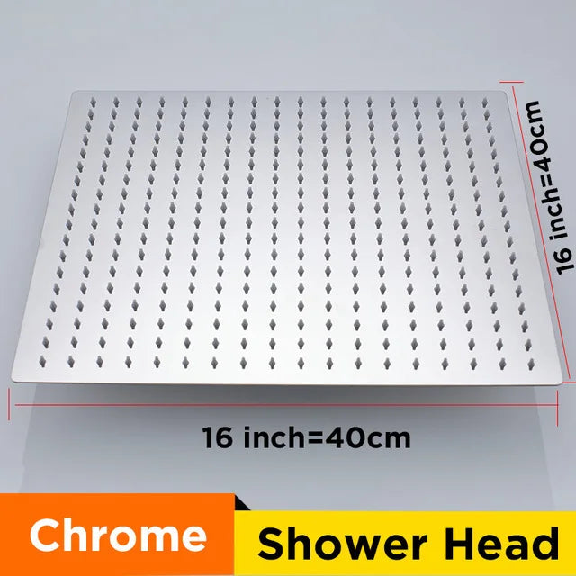 Wholesale And Retail 40cm * 40cm Rainfall Shower Head 16 Inch Ceiling Rain Shower Rain Shower Head 16 Inch