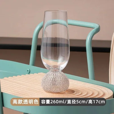Light luxury European diamond glass wine glass, high value, diamond-wrapped red wines pirit cup, high-end whisky
