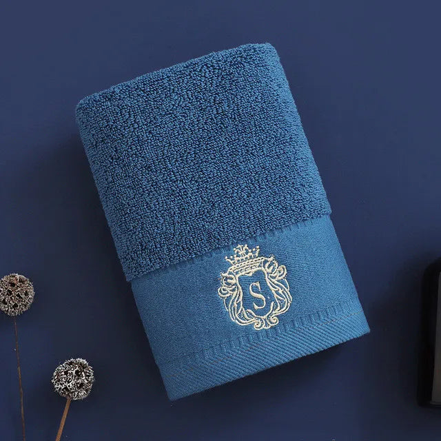 1/5/10pcs Embroidered Cotton Towels Set Oversized Bathroom Bath Hand Face Towels 34x74cm/70x140cm Sport Towels Gift Toallas