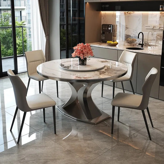 Cute Modern Mesa Plegable Luxury Furniture Luxury Dinner Round Table Salon Living Room Dinette Garden Small Dining Table Set