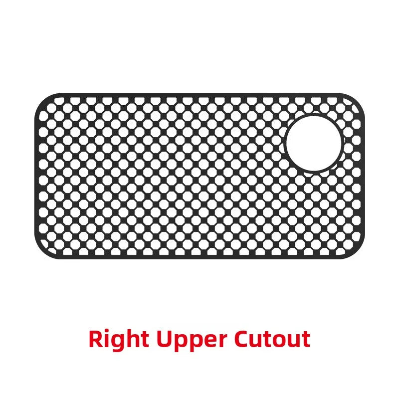 Kitchen Sink Silicone Mat Anti-Scratch Honeycomb Pad Dishwashing Basin Hollow Bottom Draining Pad Non-Slip Sink Mat