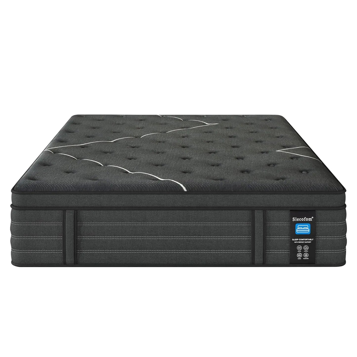 Extra Firm King Mattress, 14 Inch King Size Mattress,Luxurious Memroy Foam Hybrid Extra Lumbar Support, Back Pain, Customized