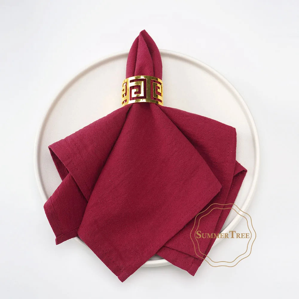 24 Pack 40cm x 40cm Cloth Napkins Washable Reusable Bulk Plain Cotton Table Napkin for Home Kitchen Dinner Wedding Decoration