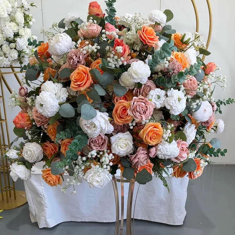80/70/60/50/30cm Artificial Pink Large Flower Ball, Table Centerpiece for Special Event Decor, Floral Arrangement