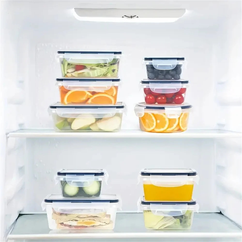 12pcs-set Food Airtight containers Lunch Boxes Set, Microwave safe BPA Free Food Grade PP Plastic Container