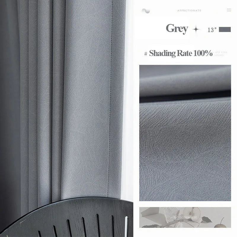 Custom Size 80-90% Shading Rate Blackout Curtains for Bedroom Living Room Window Drapes Thermal Insulated Room Darkening Curtain
