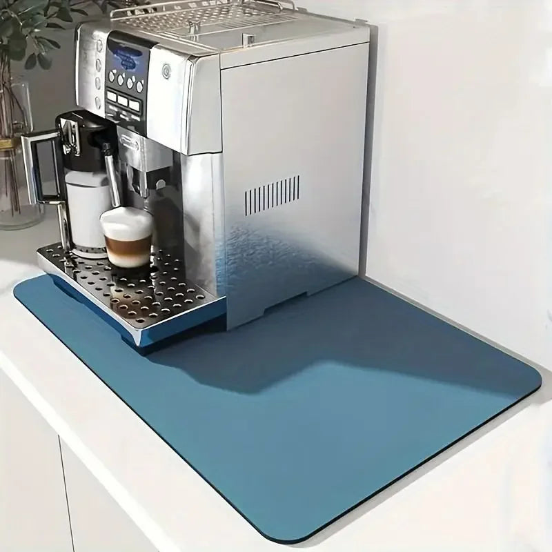 VIKAMA Pure Color Drying Dish Absorbent Dishware Kitchen Mat Coffee Machine Table Diatomaceous Earth Drainage Non-slip Carpet