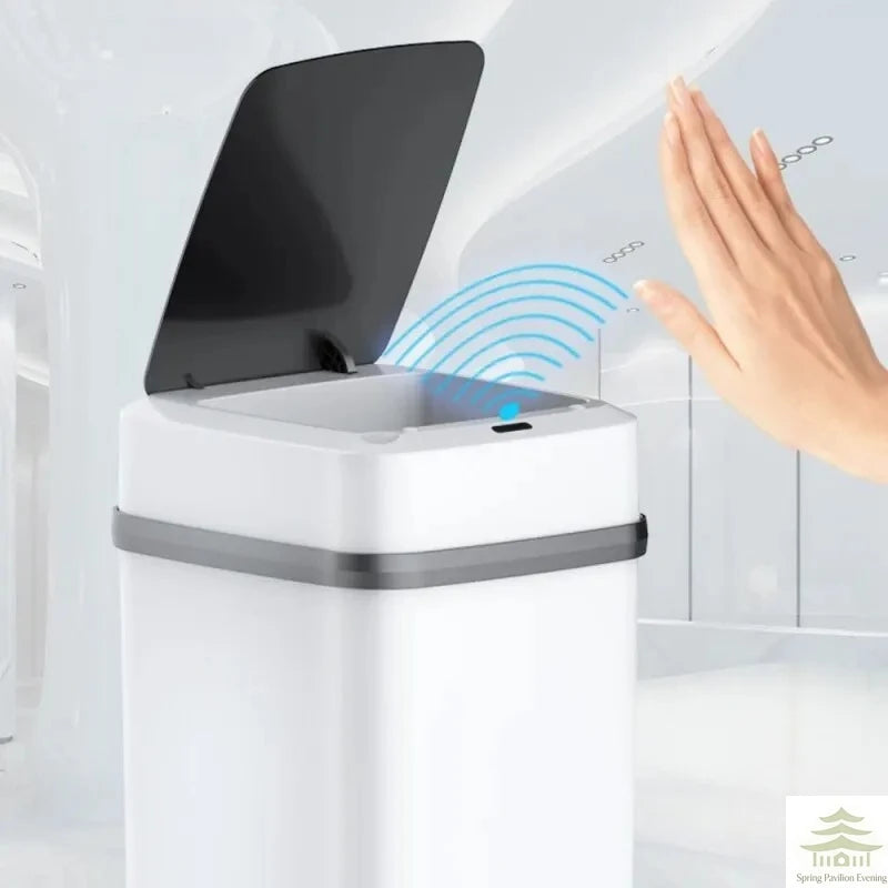 13L Smart Touch-Free Trash Can Automatic Sensor Dustbin Battery Operated Waste Basket for Kitchen Bathroom Home Office Indoor
