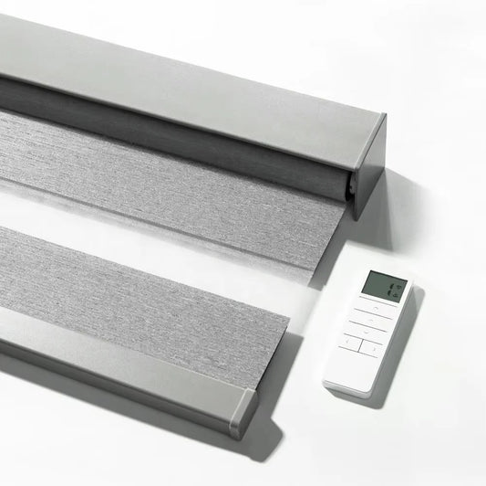 Customized Hot Selling Square Style Automatic Remote Voice Control Connect Wifi Google Zebra Blinds For Window