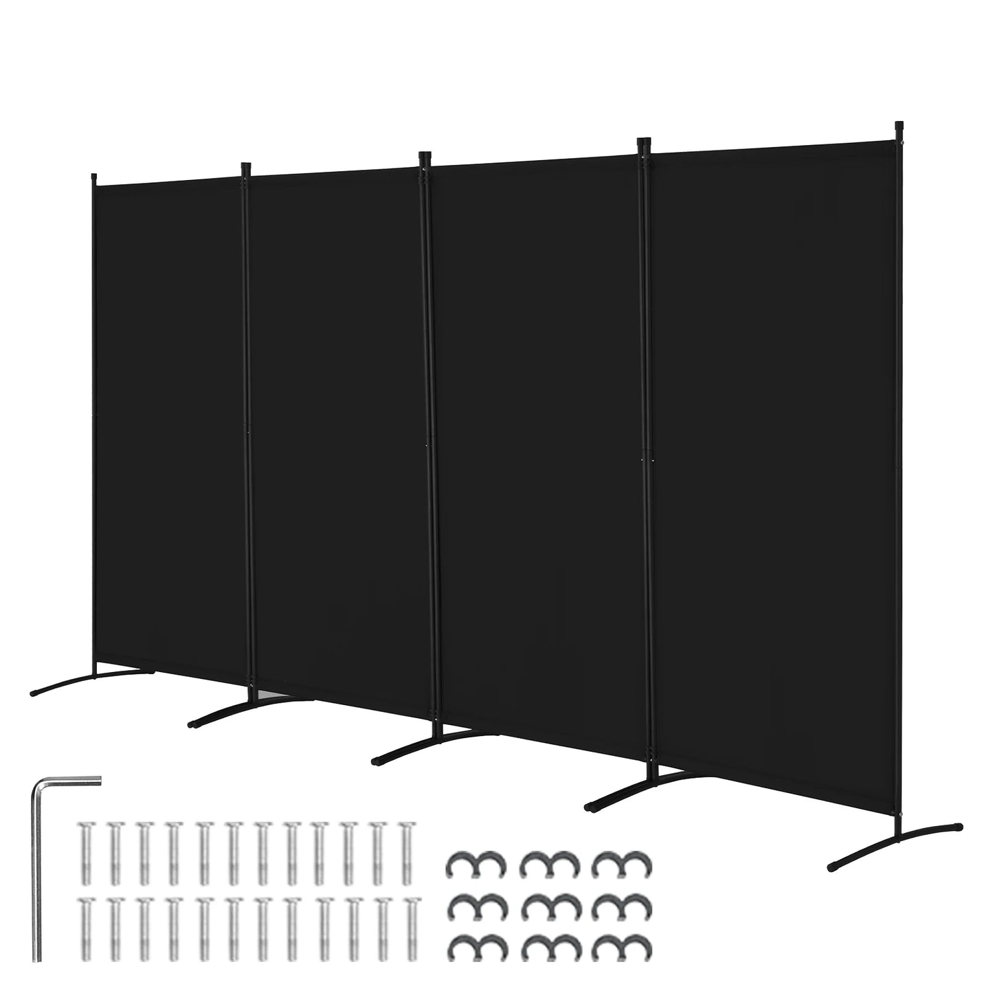 Succe Buy 3/4 Panel Room Divider Folding Privacy Screen and Portable Freestanding Room Partition for Office Bedroom Study Hotel