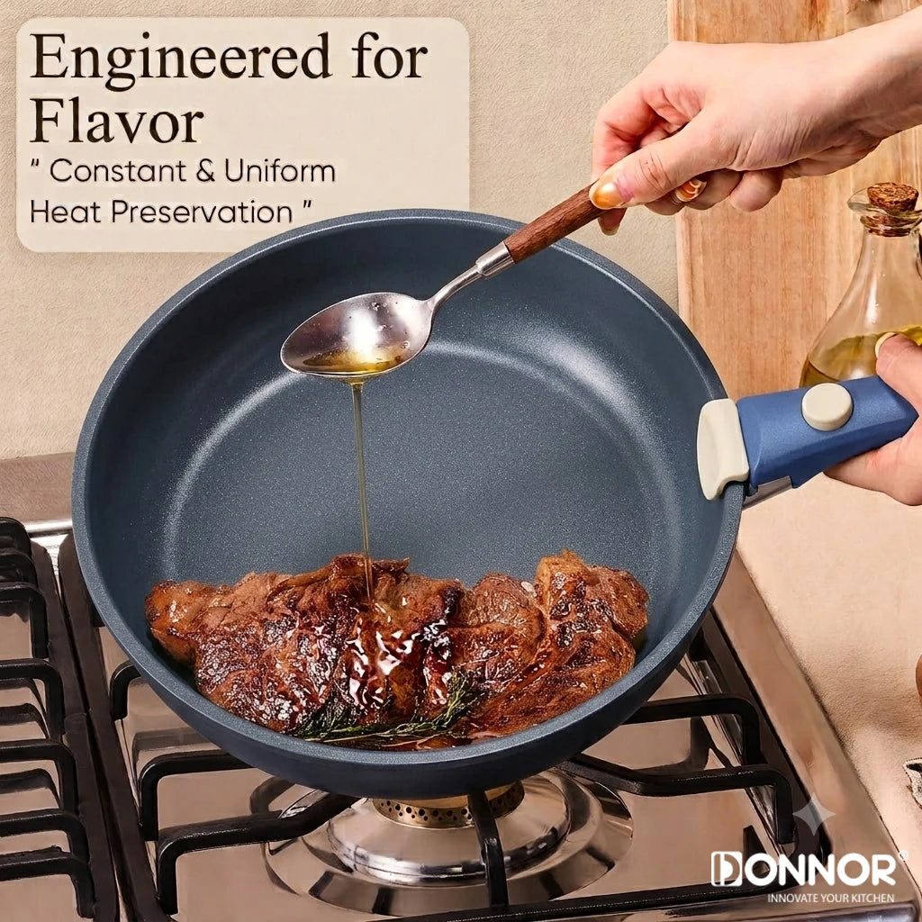 Donnor 19PCS Detachable Handle Cookware Set, Non-Stick Die-Cast Aluminum Pots and Pans Set for Induction, Home Kitchen