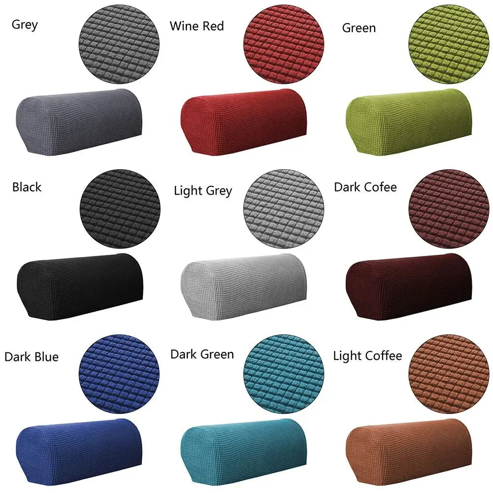 2PCS/SET Sofa Armrest Covers Fleece Premium Armrest Covers Stretchy Chair Sofa Couch Arm Protector Stretch to Fit