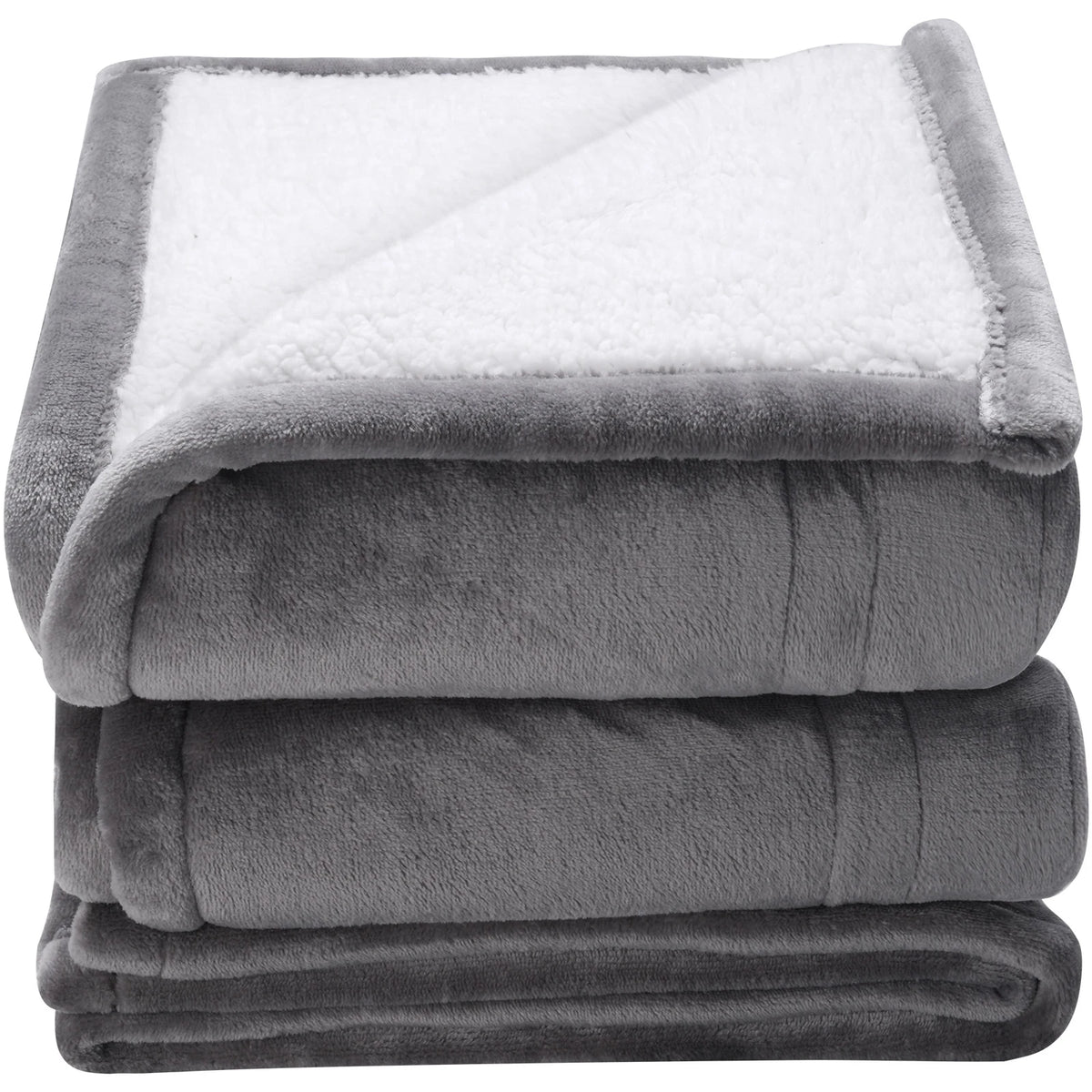 SucceBuy Heated Blanket Electric Throw 4 Sizes Soft Flannel & Sherpa Heating Blanket with 3 Hours Timer Auto-off 5 Heating Level