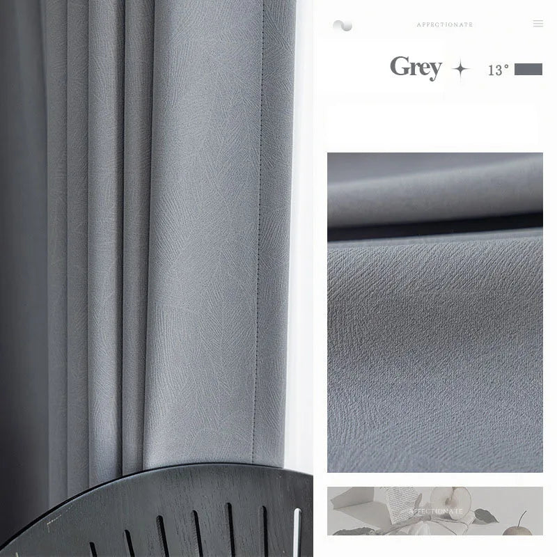 Custom Size 80-90% Shading Rate Blackout Curtains for Bedroom Living Room Window Drapes Thermal Insulated Room Darkening Curtain