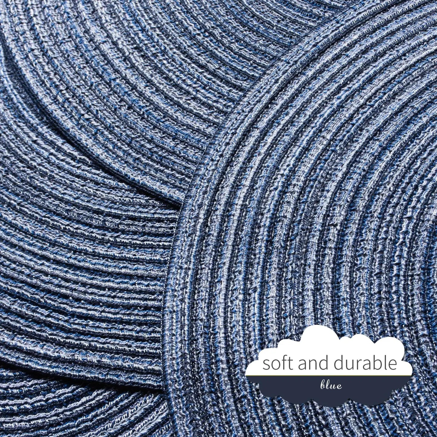 Round Braided Placemats Set of 4 Place mats for Dining Tables Woven Heat Resistant Table Mats
